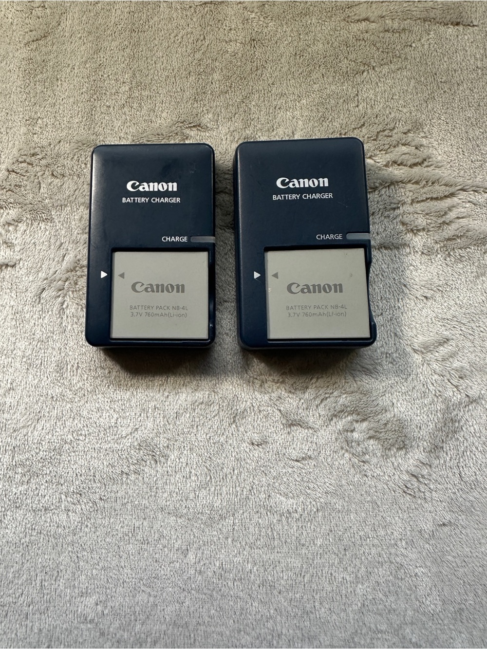 Canon CB-2LV/CB-2LVG Battery Charger for NB-4L PowerShot Lot of 2